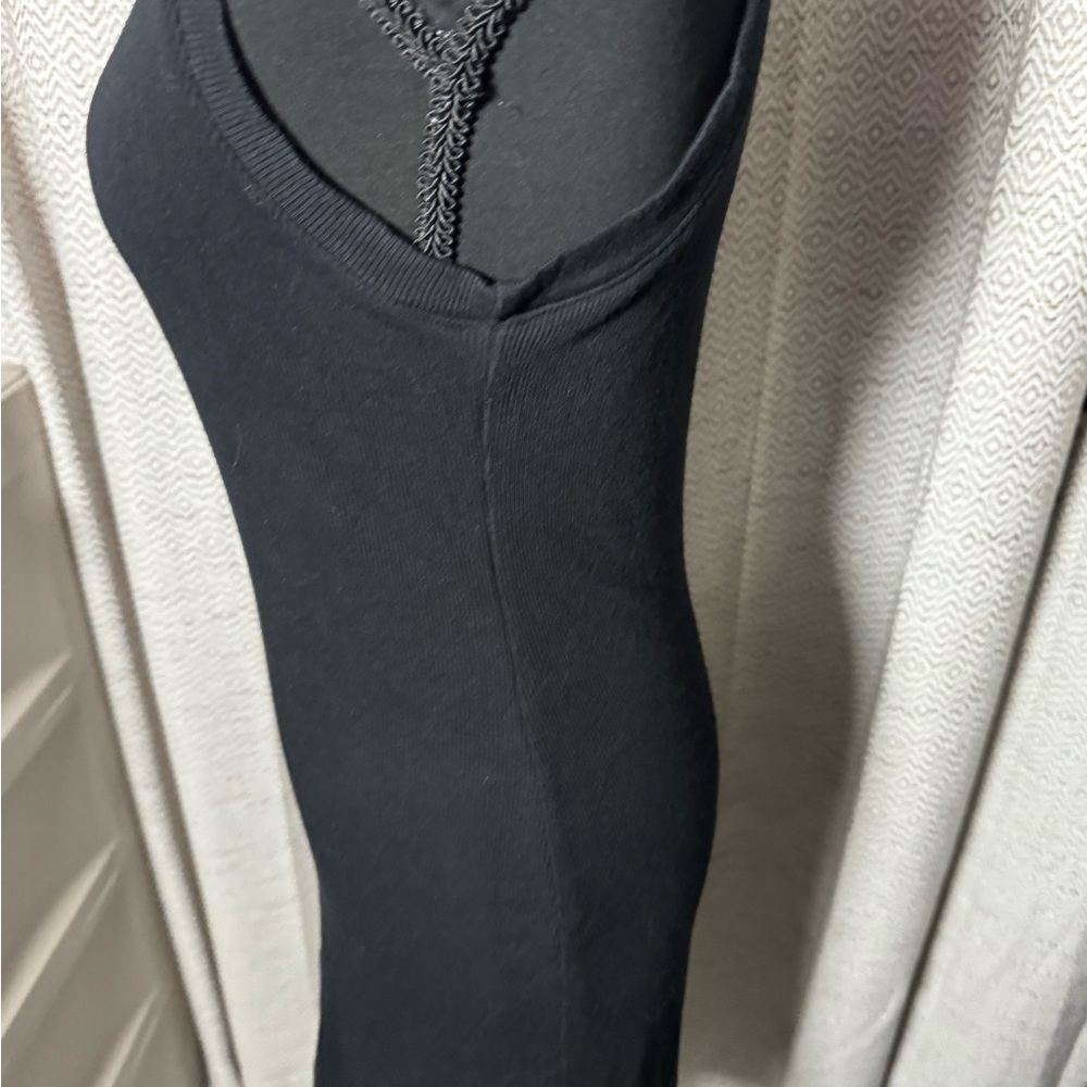 Still Water Black Sleeveless Dress double lined ribbed so good - Picture 4 of 5